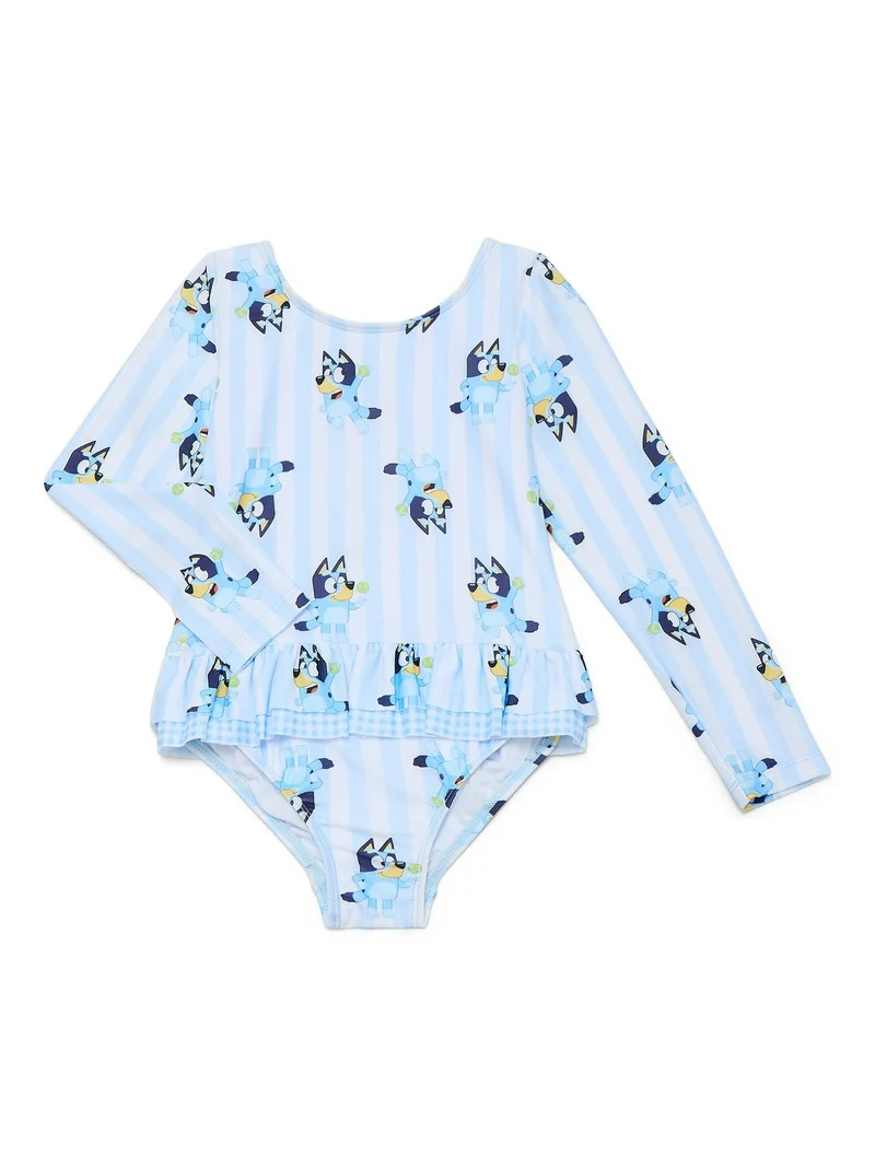 Character Toddler Girl Rash Guard One- Piece Swimsuit, Sizes 12M-5T | Walmart (US)