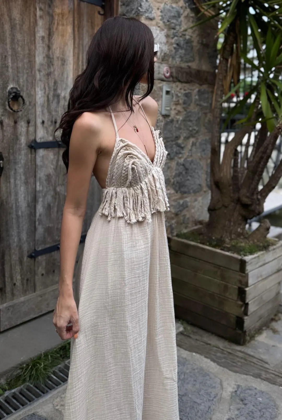 Goddess Maxi Dress – Resort Wear & Vacation Outfit – Boho Wedding Guest Dress – Cotton Hand... | Etsy (US)