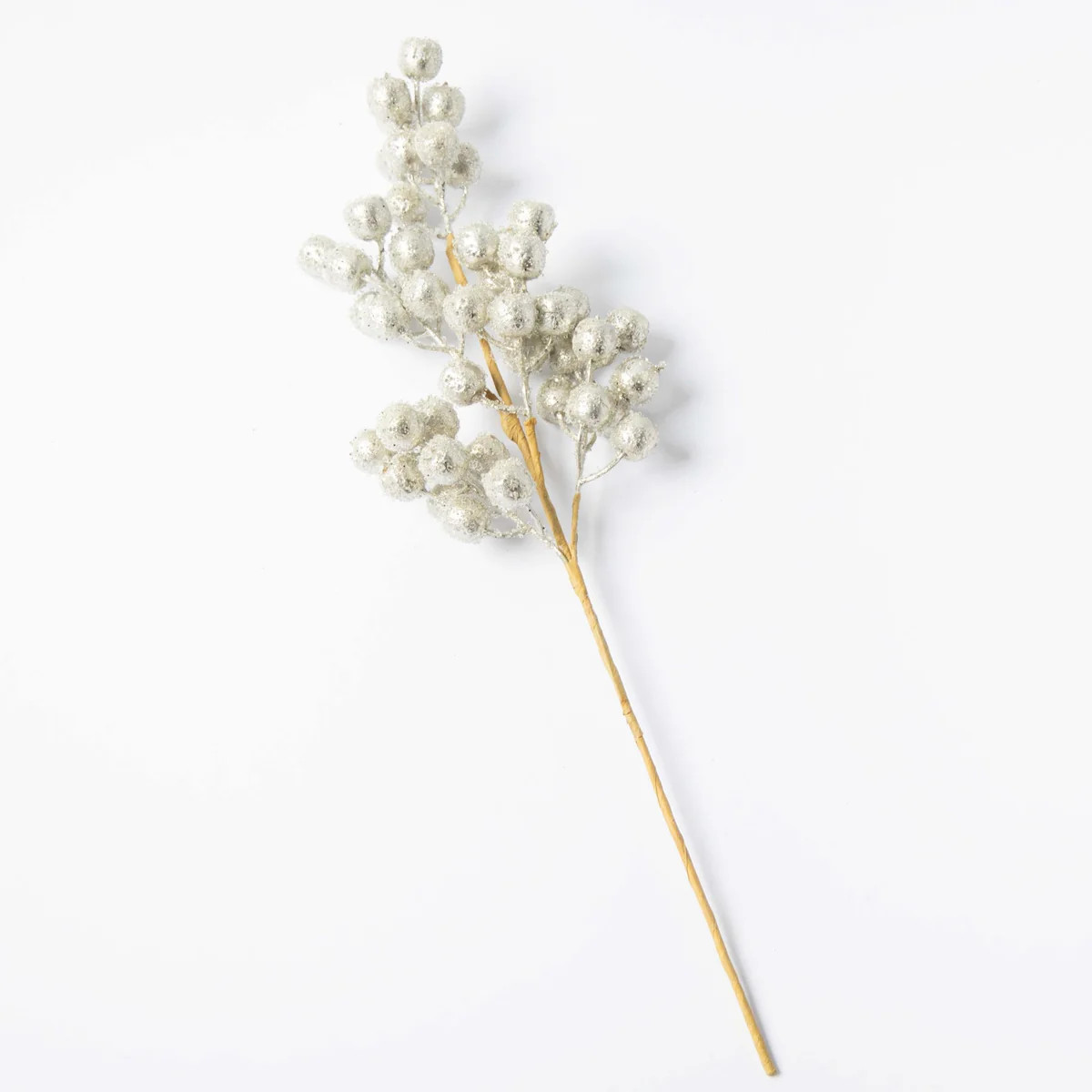 Silver Platinum Sugar Berry Christmas Holiday Spray Stem - 24" | Darby Creek Trading