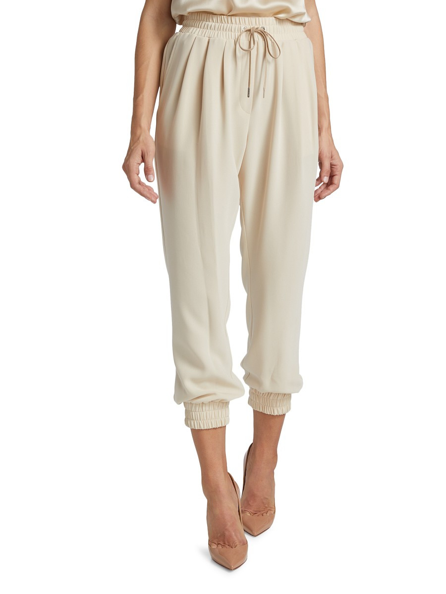 Cinq à Sept Women's Dorian Pleated Joggers - Cream - Size XS | Saks Fifth Avenue OFF 5TH