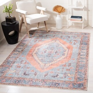 SAFAVIEH Serapi Machine Washable Annaelle Shabby Chic Distressed Rug | Bed Bath & Beyond