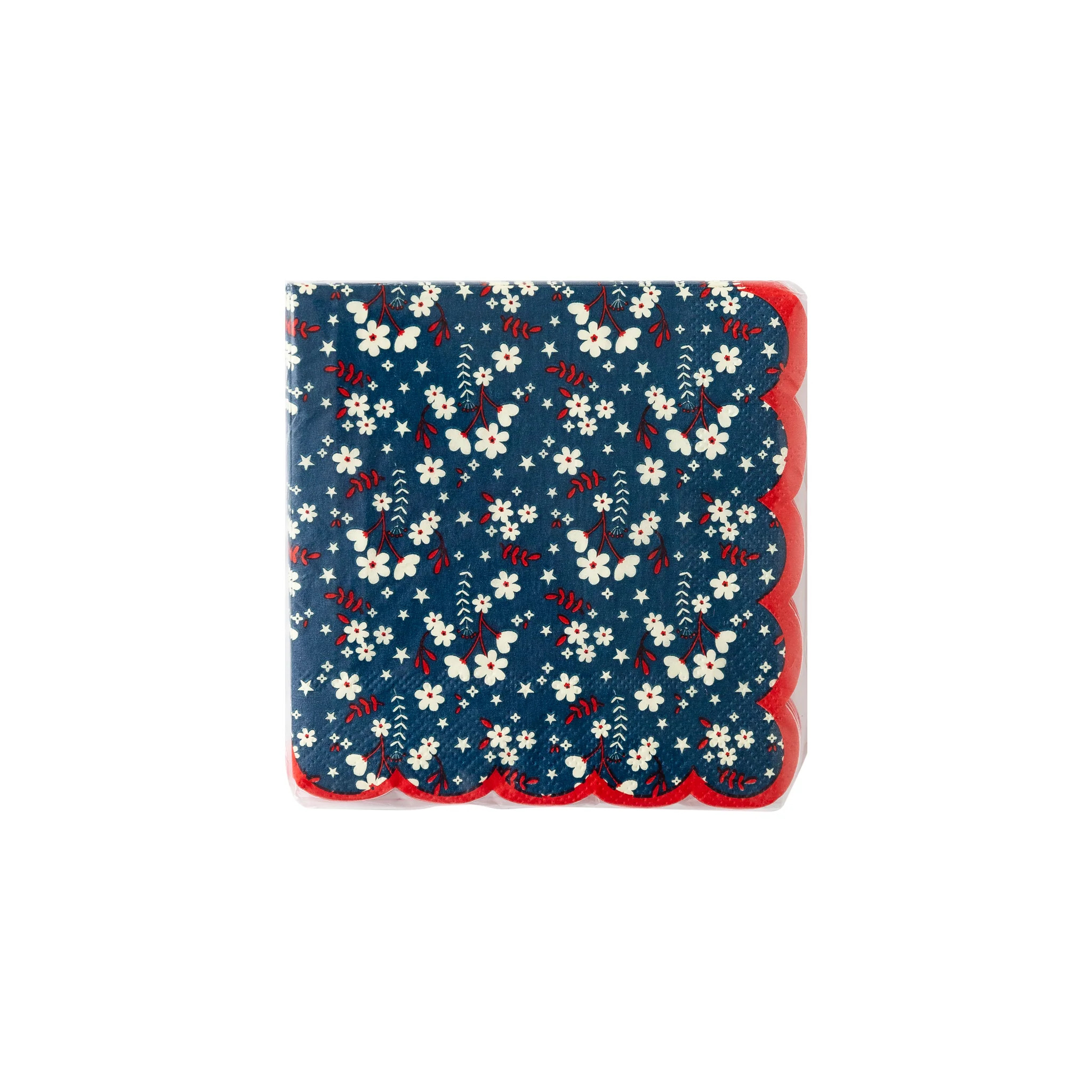 Liberty Floral Scallop Cocktail Napkin | My Mind's Eye
