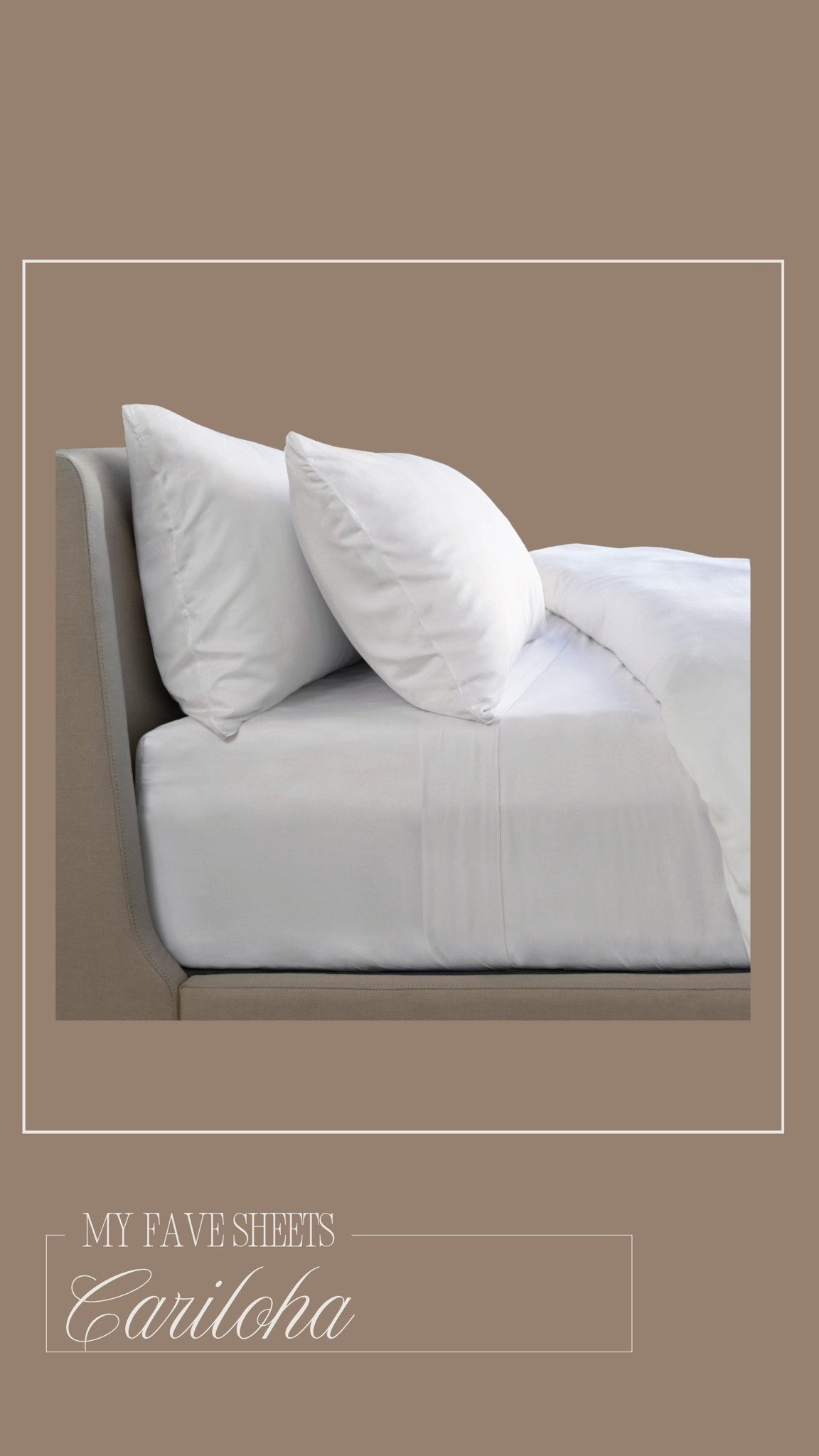 Hi, swear by these sheets!! @cariloha #ad