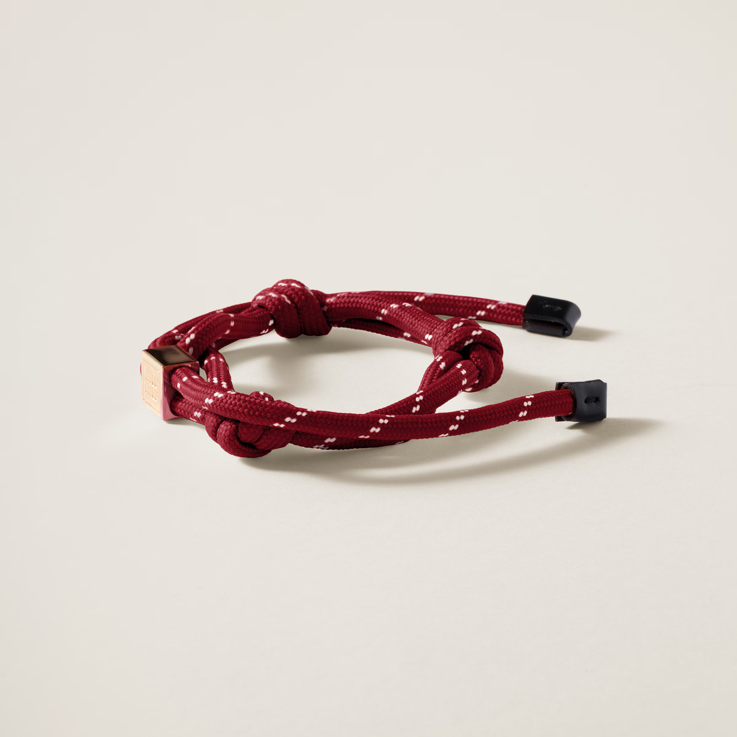 Amaranth Red/maize Yellow Cord Bracelet | Miu Miu | Miu Miu US