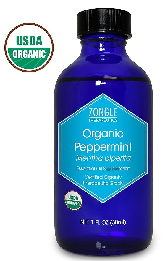 Zongle USDA Certified Organic Peppermint Oil, Safe To Ingest, Mentha Piperita, 1 OZ | Amazon (US)