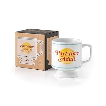 Part-time Adult Ceramic Mug from Brass Monkey - Stackable Ceramic Coffee Mug with Plenty of Vinta... | Amazon (US)