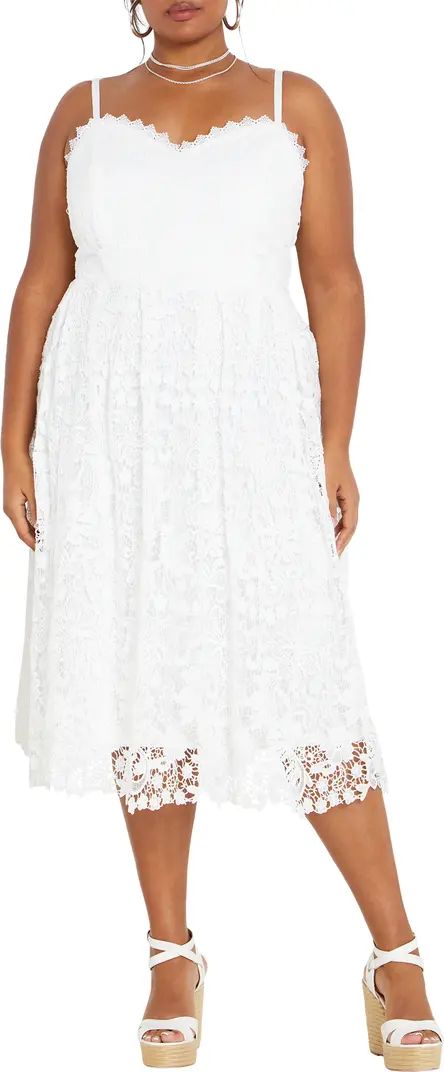 City Chic Scarlet Lace Fit & Flare Dress | Nordstrom | Nordstrom