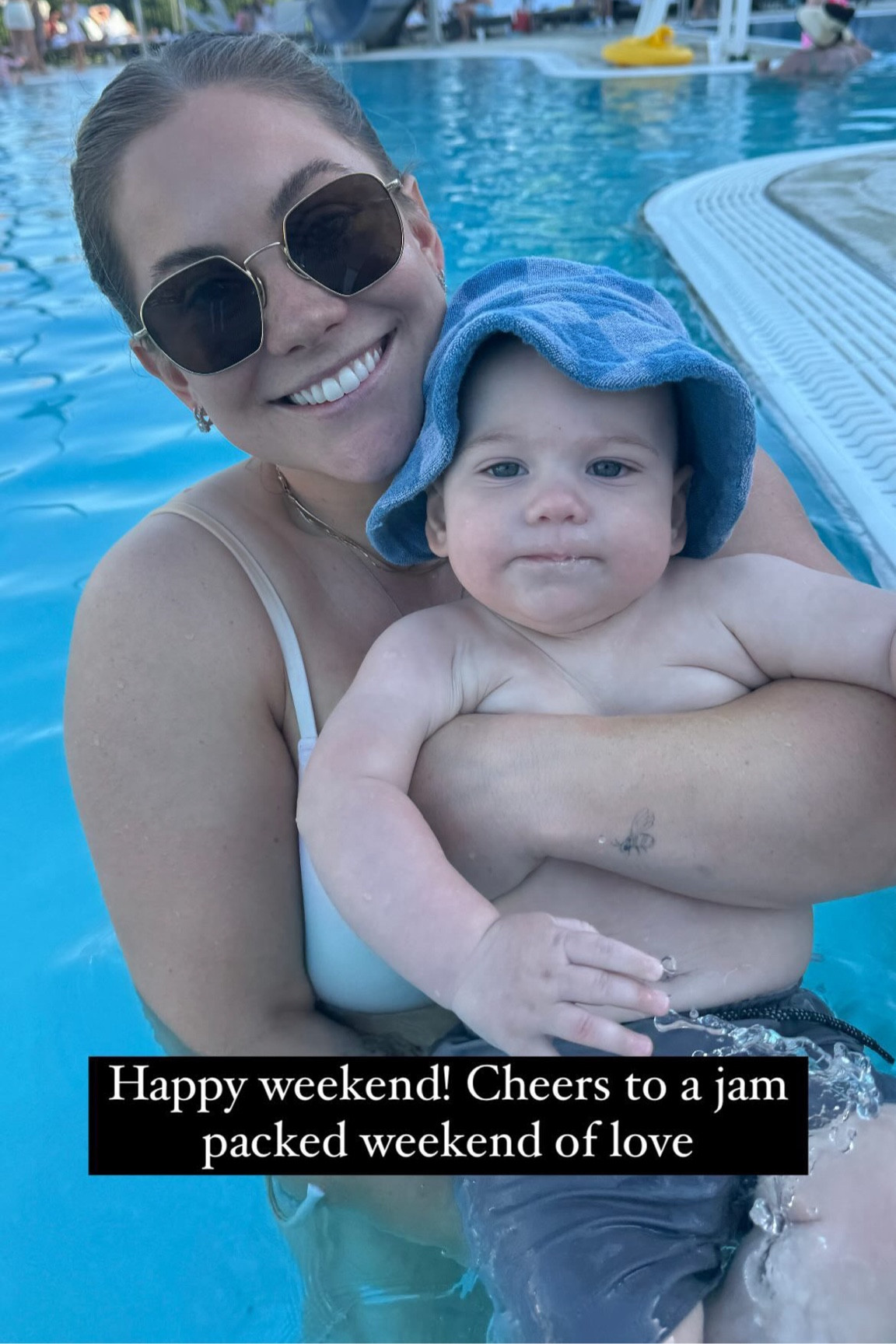 Love these sunnies! Bears hat is also my fav. Love these pool weekends 🤗

#LTKFamily #LTKBaby #LTKU