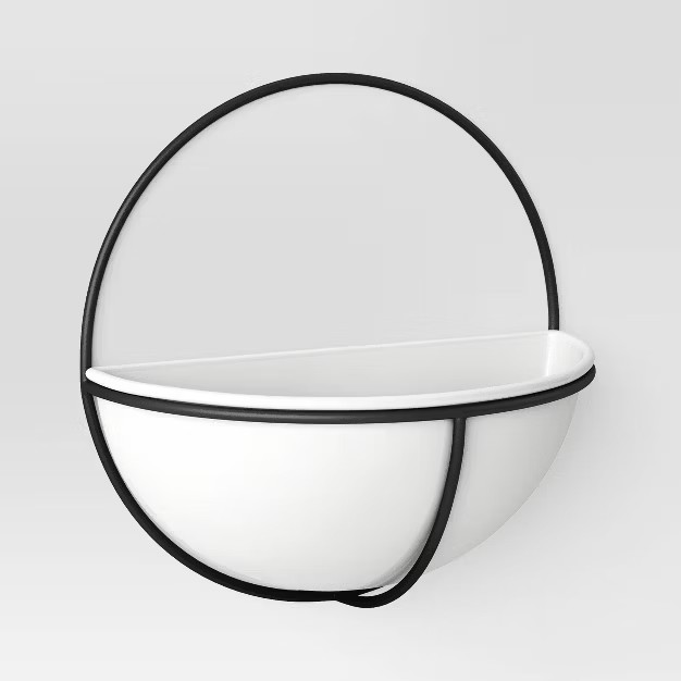 9.4" Indoor/Outdoor Iron Wall Planter White - Project 62™ | Target