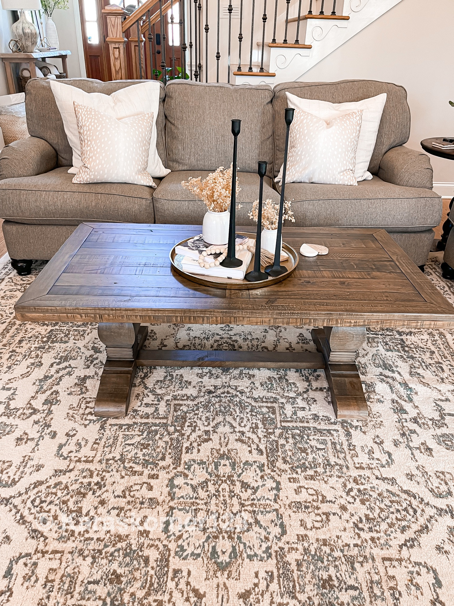 Amazon coffee table. 
Rug. Candlesticks. Vases. Pillows. 

#LTKhome #LTKGiftGuide #LTKSale