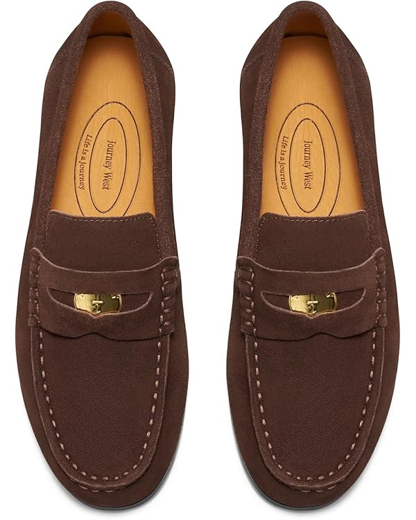 Journey West Ivy Style Suede Slip-on Penny Loafers Shoes for Women | Amazon (US)