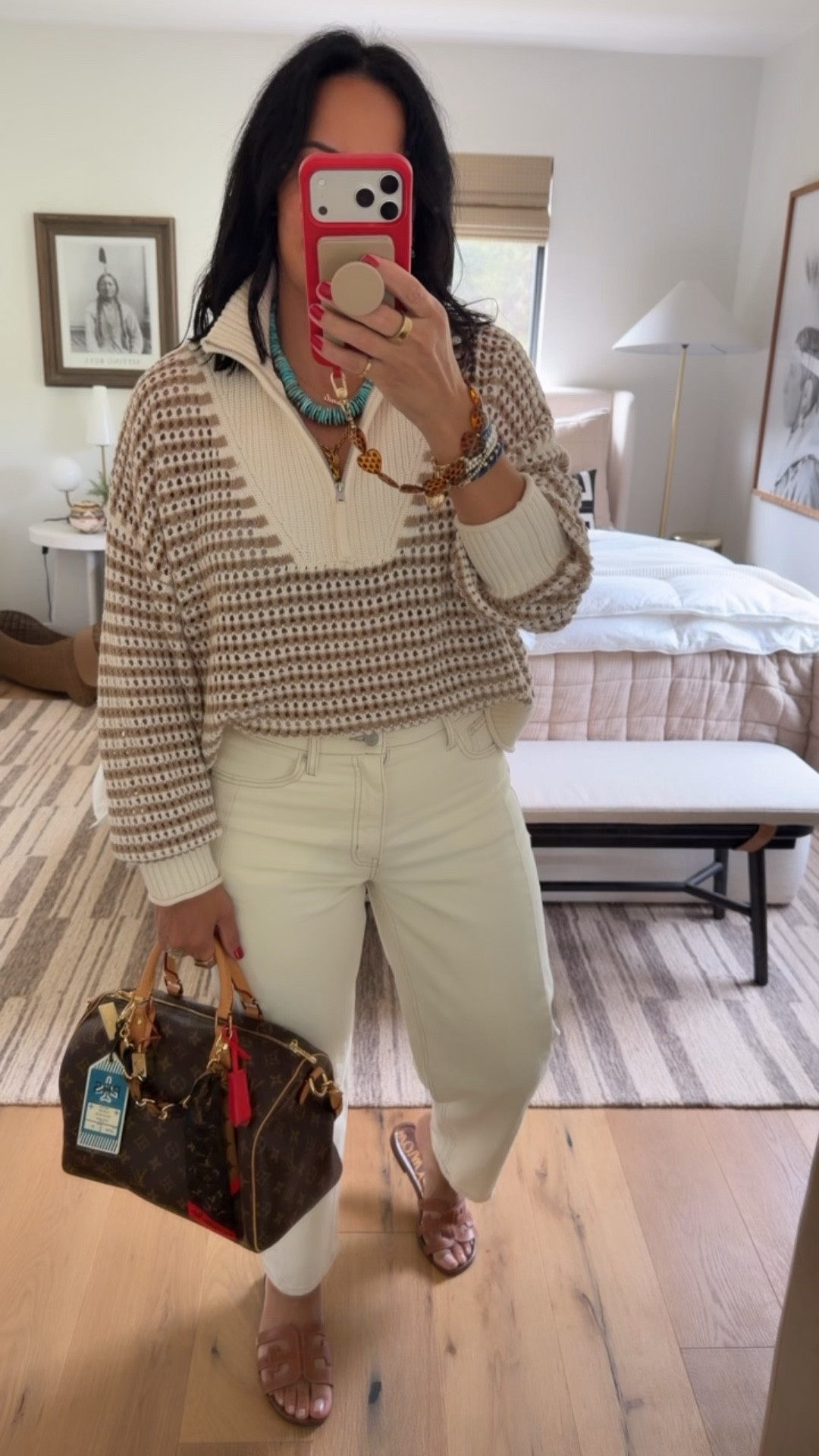 Top size medium, jeans size 8 (they fit tts) 

#LTKOver40 #LTKootd #LTKMidsize