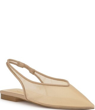 Mezzah Mesh Pointed Toe Slingback Flats | Dillard's