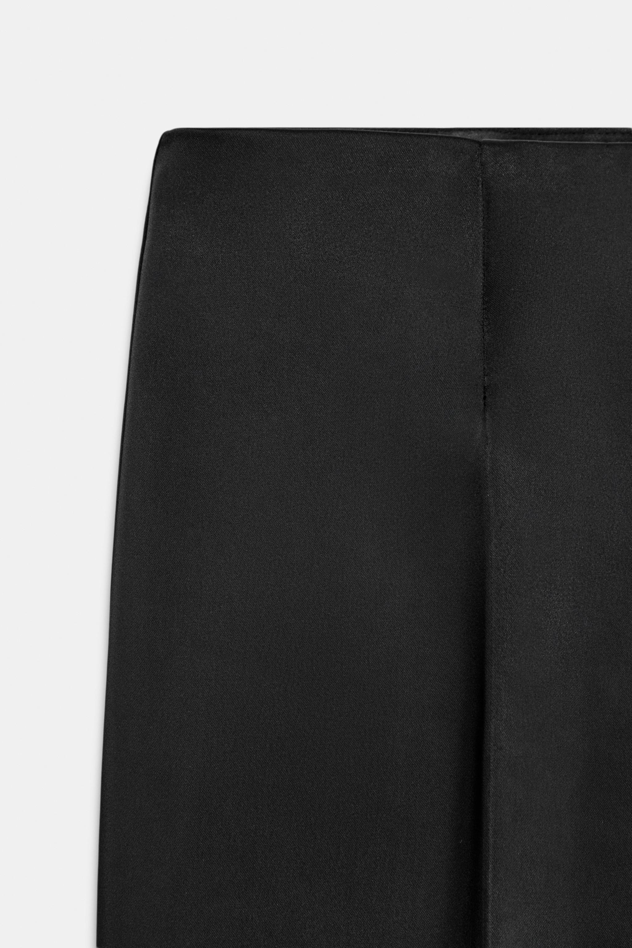HIGH-WAISTED SATIN EFFECT PANTS | Zara US