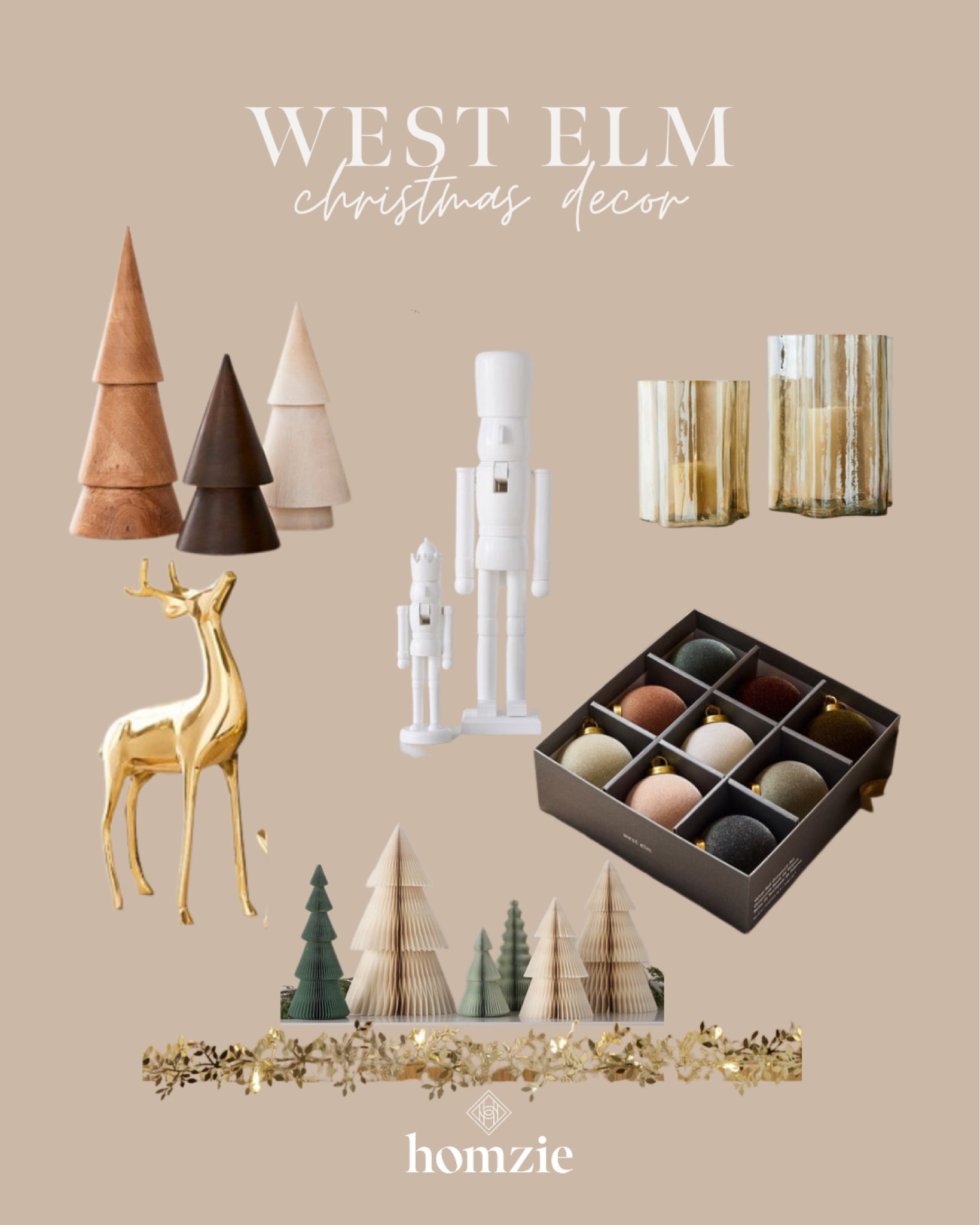 West Elm Christmas decor round up! We love the flocked ornaments and paper Christmas trees! 

#LTKHoliday #LTKhome #LTKHolidaySale