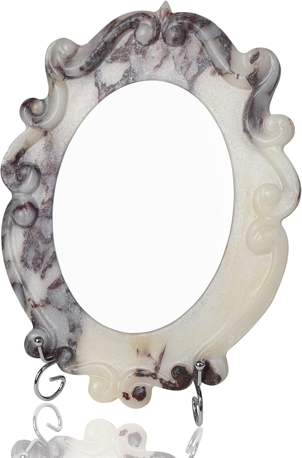 Vintage Marble Mirror For Tabletop, Natural Stone Desk Mirror 12.8" x 9.8" | Amazon (US)
