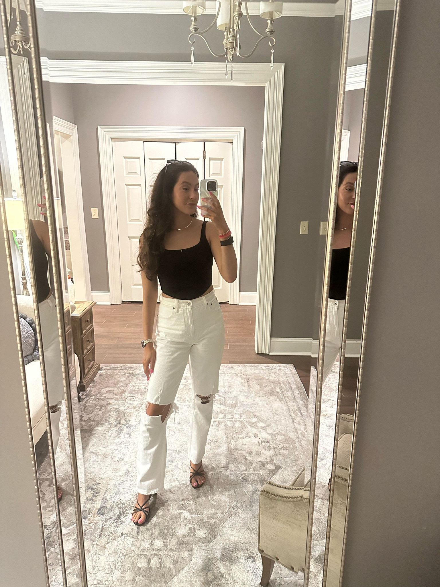 Amazon top size S
Abercrombie jeans size 27 L 
Nordstrom heels 


#LTKstyletip #LTKshoecrush #LTKfindsunder100