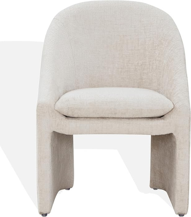SAFAVIEH Couture Collection Kagan Cream Chenille Dining Chair (Fully Assembled) | Amazon (US)
