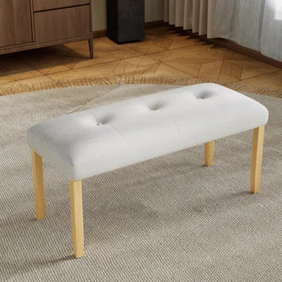 Upholstered Tufted Bench, Modern Bedroom Benches Upholstered Dining Benches, Fabric End Of Bed Bench For Bedroom Dining Room Living Room Entryway | Wayfair North America