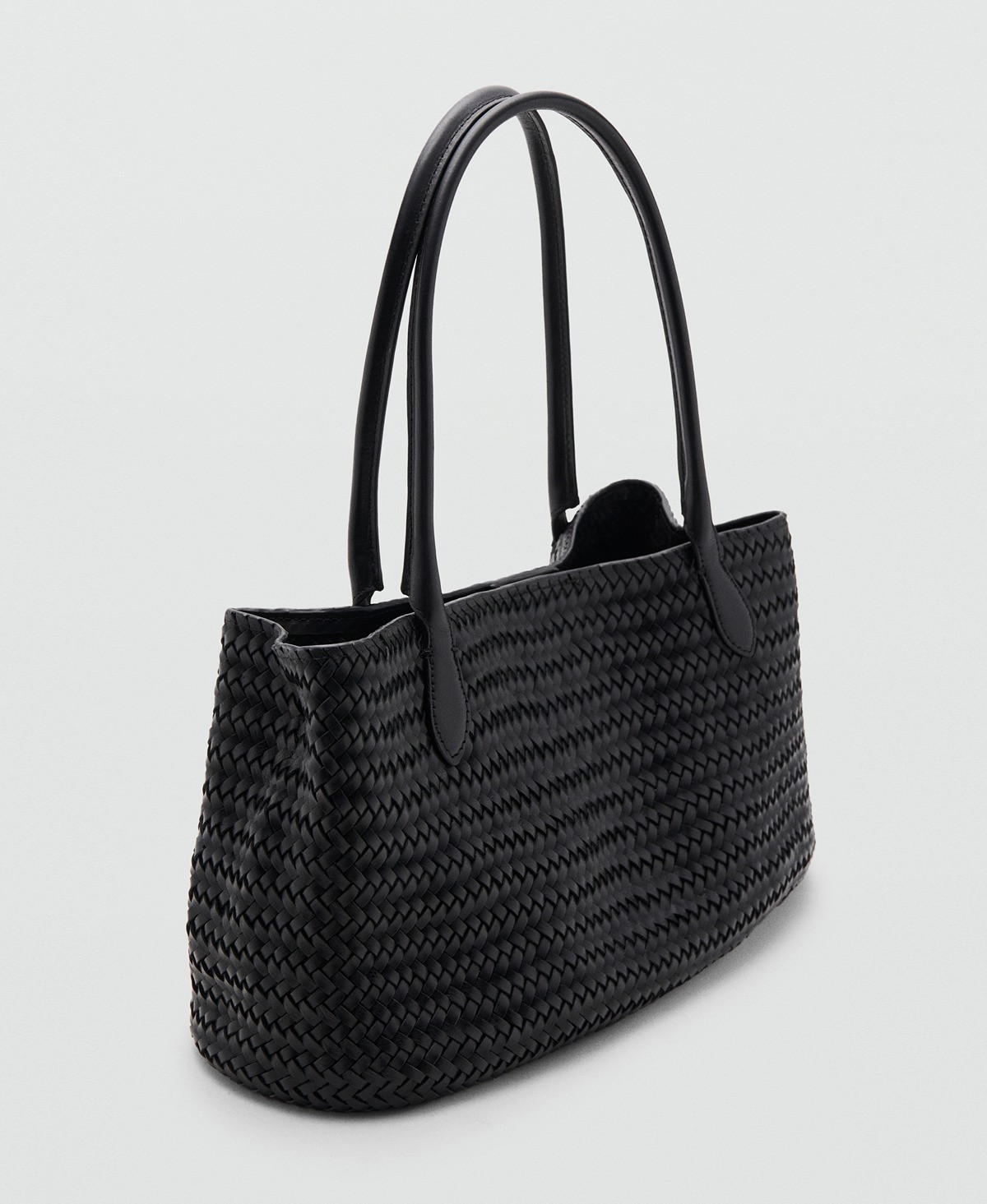 Mango Women's Braided Leather Bag - Black | Macy's