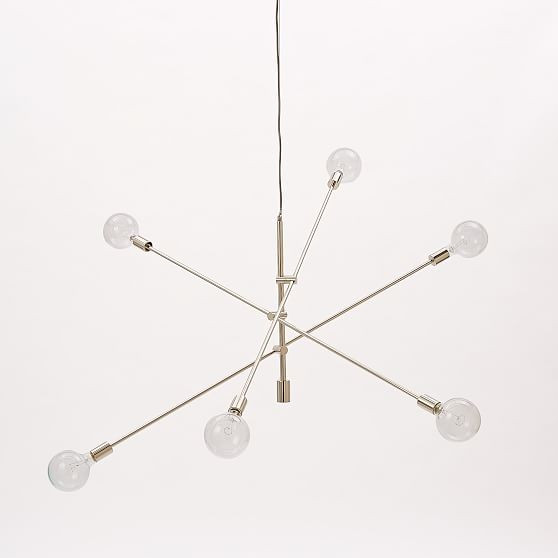 Mobile Chandelier, 55"", Polished Nickel | West Elm (US)
