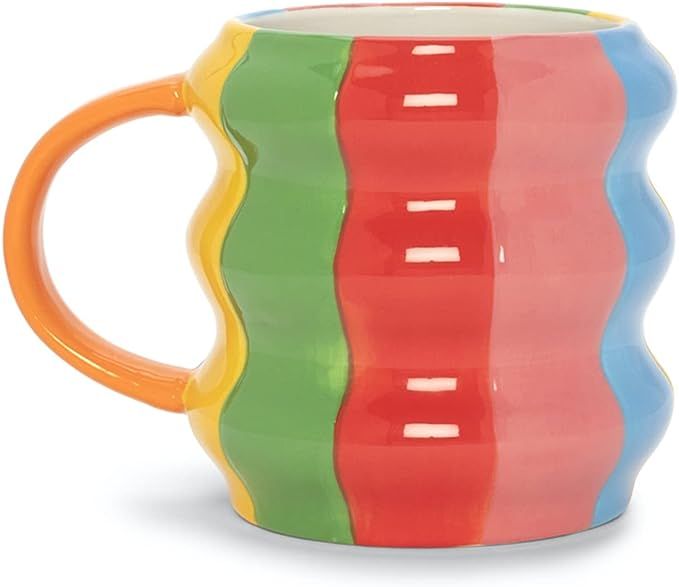 ban.do Novelty Mug for Tea or Coffee, 18 Oz Ceramic Cup, Dishwasher and Microwave Safe, Rainbow S... | Amazon (US)
