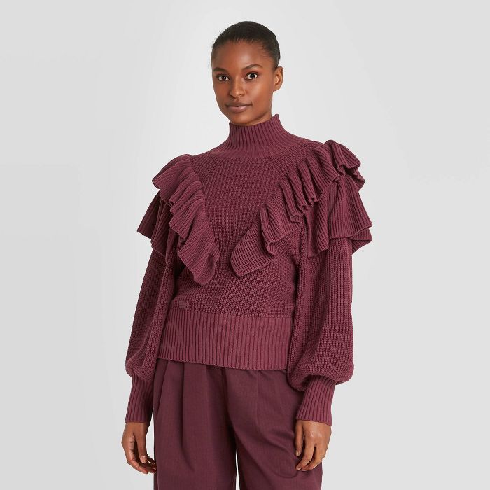 Women's Mock Turtleneck Pullover Sweater - Prologue™ | Target