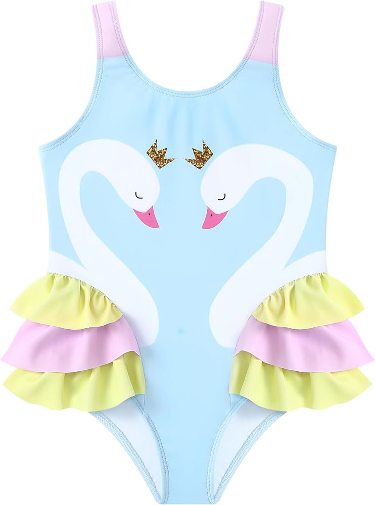 Baby Girl Infant Ruffle Swimsuit Toddler Bathing Suit One Piece Summer Beach Wear Cute Swimwear 6... | Amazon (US)