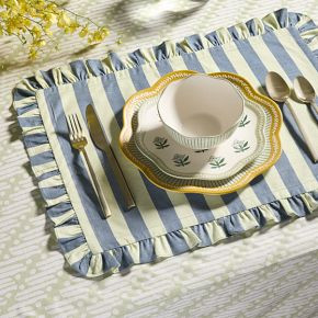RHODE Wide Stripe Cotton Placemats | West Elm (US)