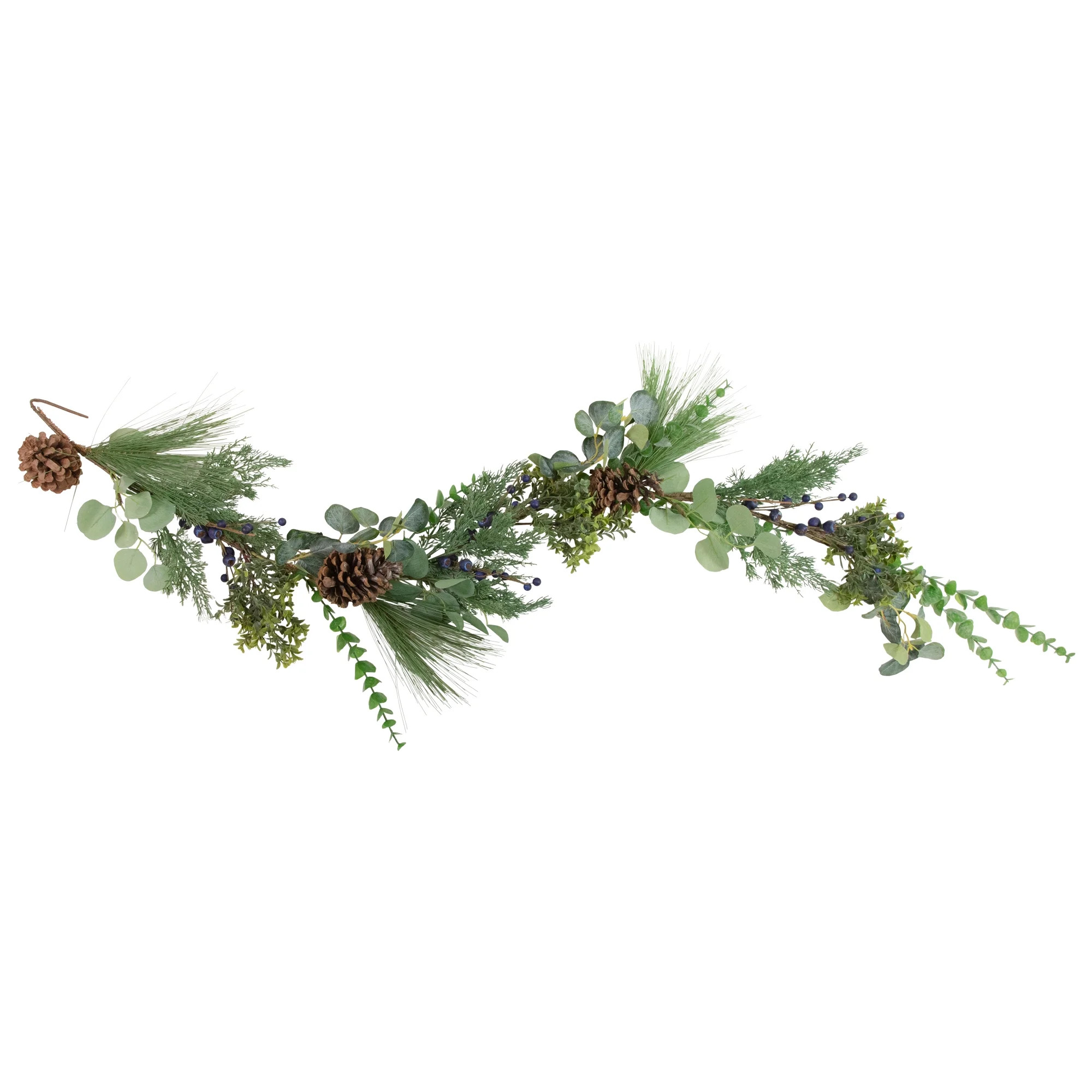 Northlight Real Touch™️ Eucalyptus and Pine Artificial Christmas Garland  - 5' x 8" - Unlit | Walmart (US)