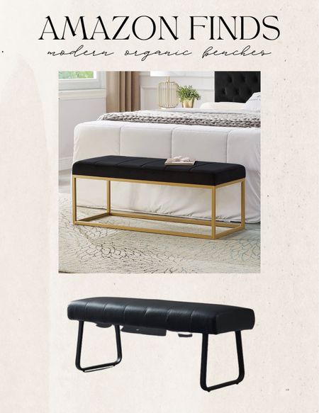 Modern organic benches. Budget friendly furniture finds. For every budget. Amazon deals, home interiors, organization, aesthetic finds, modern home, decor.

#LTKhome #LTKstyletip #LTKSeasonal