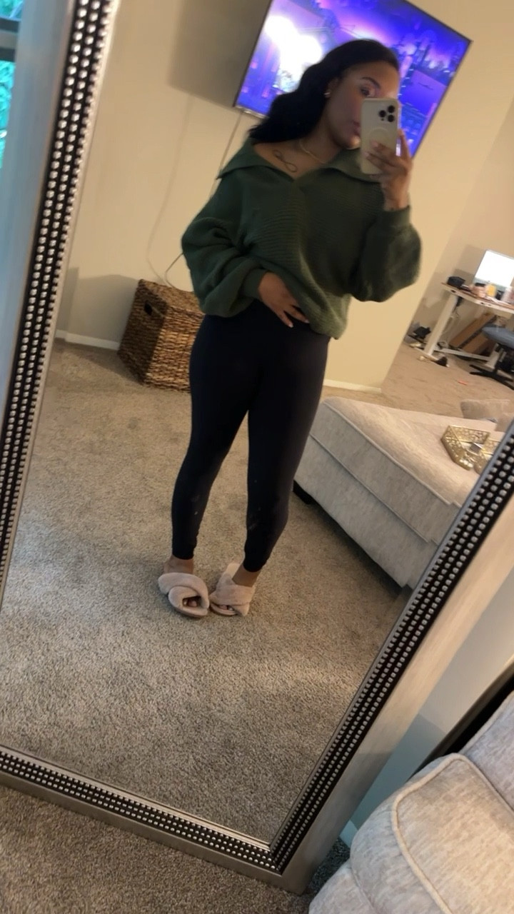 Styling the bump with this fold collard sweater from #shein. Perfect for the fall 🍁 #fallfashion #shein #pregnancybump 

#LTKbump #LTKSeasonal #LTKfindsunder50