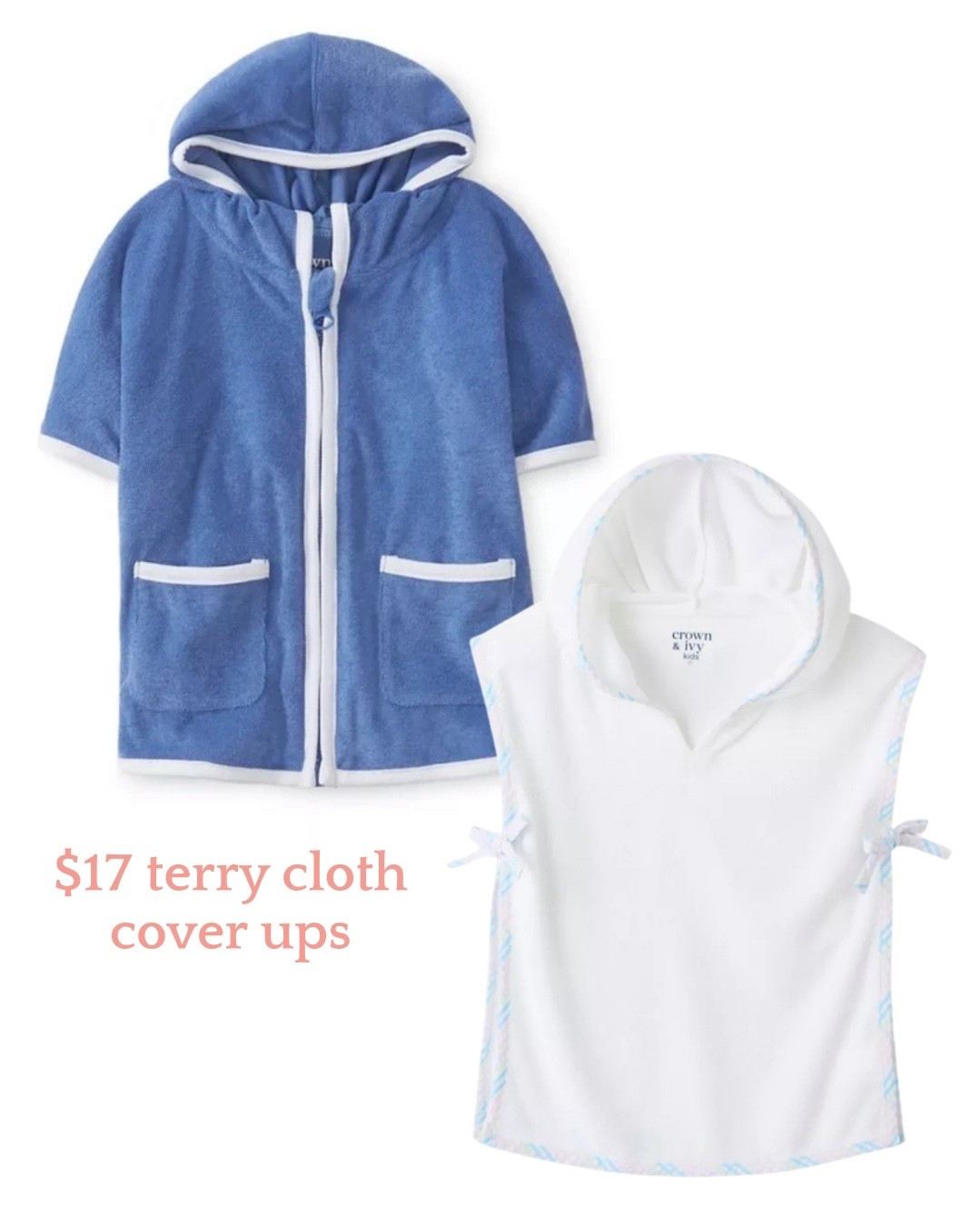 Terry cloth swim cover ups, starting at under $20. 

#LTKSwim #LTKKids #LTKBaby