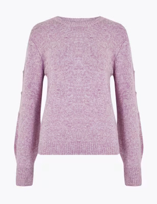 Textured Crew Neck Jumper | Marks & Spencer (US)
