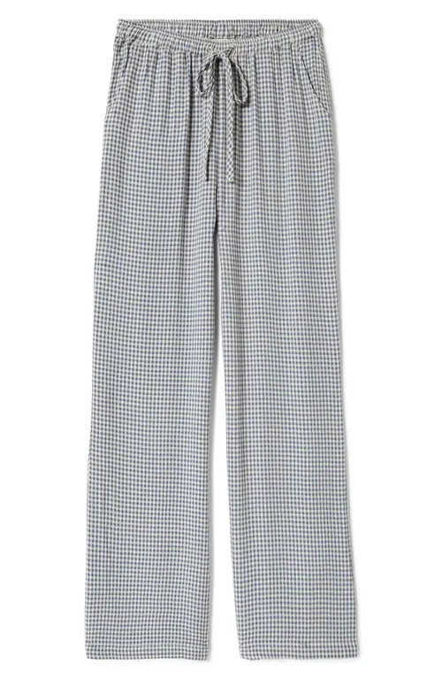 Brixton Hudson Lounge Pants in Azure Blue Gingham at Nordstrom, Size Small | Nordstrom