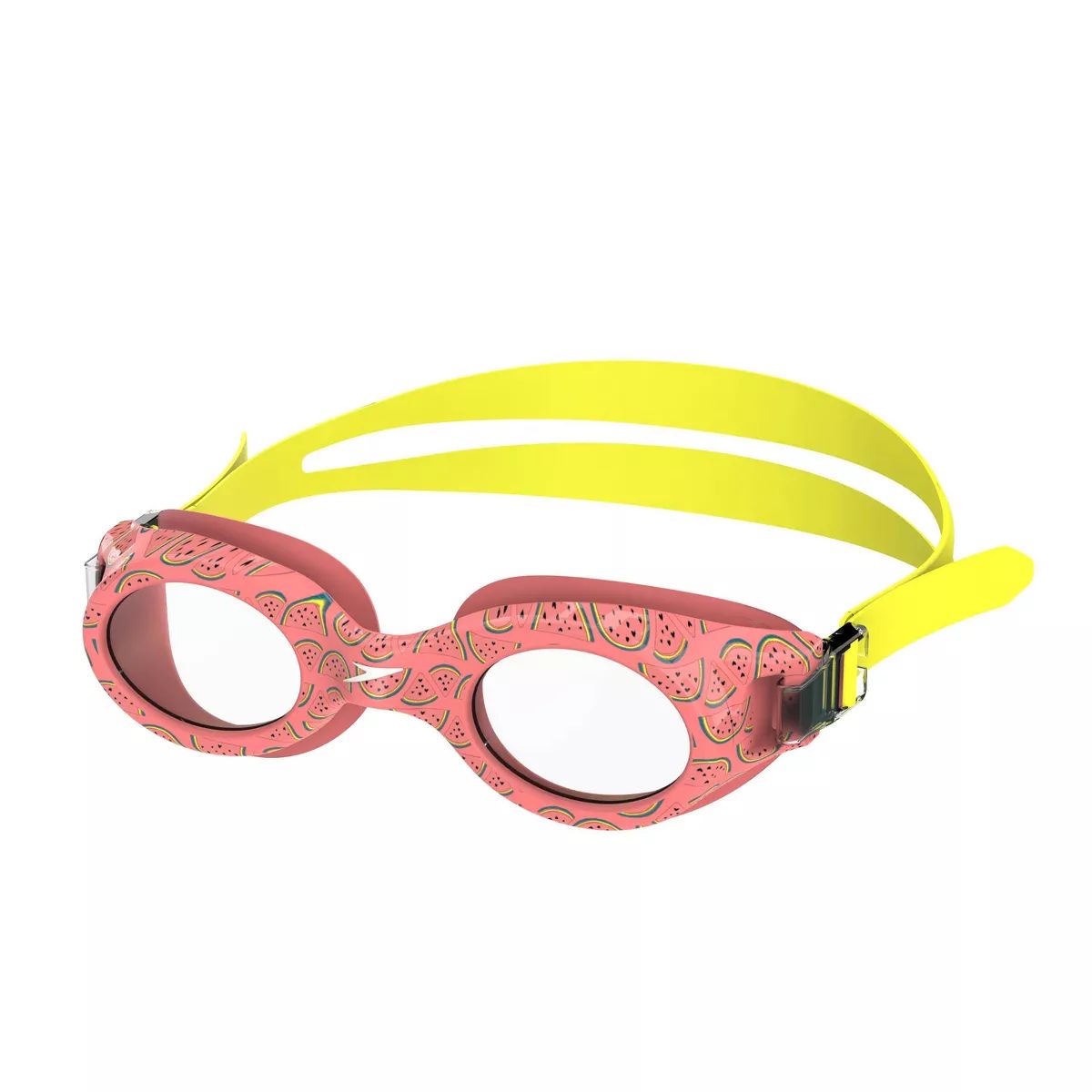 Speedo Jr Glide Print Swim Goggles - Yellow/Pink Watermelon | Target