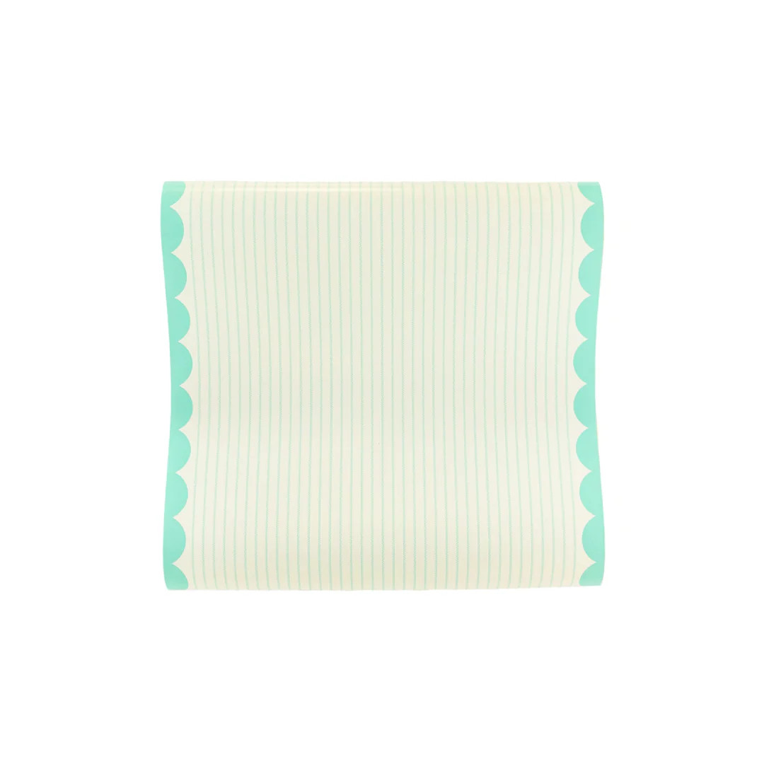 Blue Scalloped Table Runner | Ellie and Piper