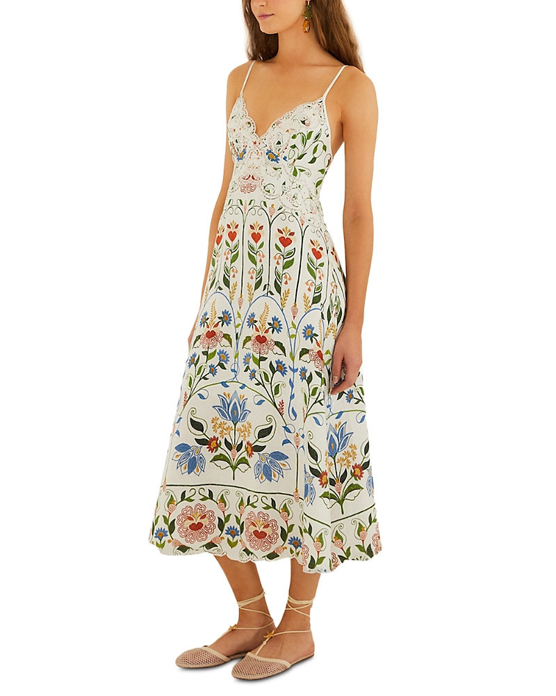 Farm Rio Stitched Garden Midi Dress | Bloomingdale's (US)