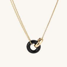 Linked Gemstone Necklace Black Onyx | Mejuri (Global)