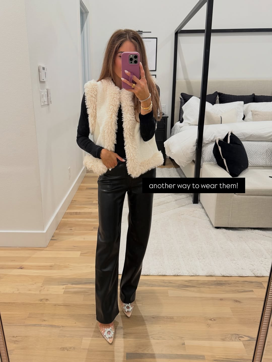 Winter outfit date night idea faux leather pants size 23s

#LTKSeasonal #LTKFindsUnder50 #LTKFindsUnder100