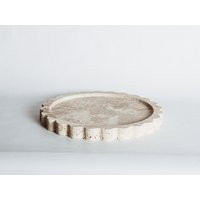 Travertine Scallop Tray Bowl Minimalist Stone Decor | Etsy (US)