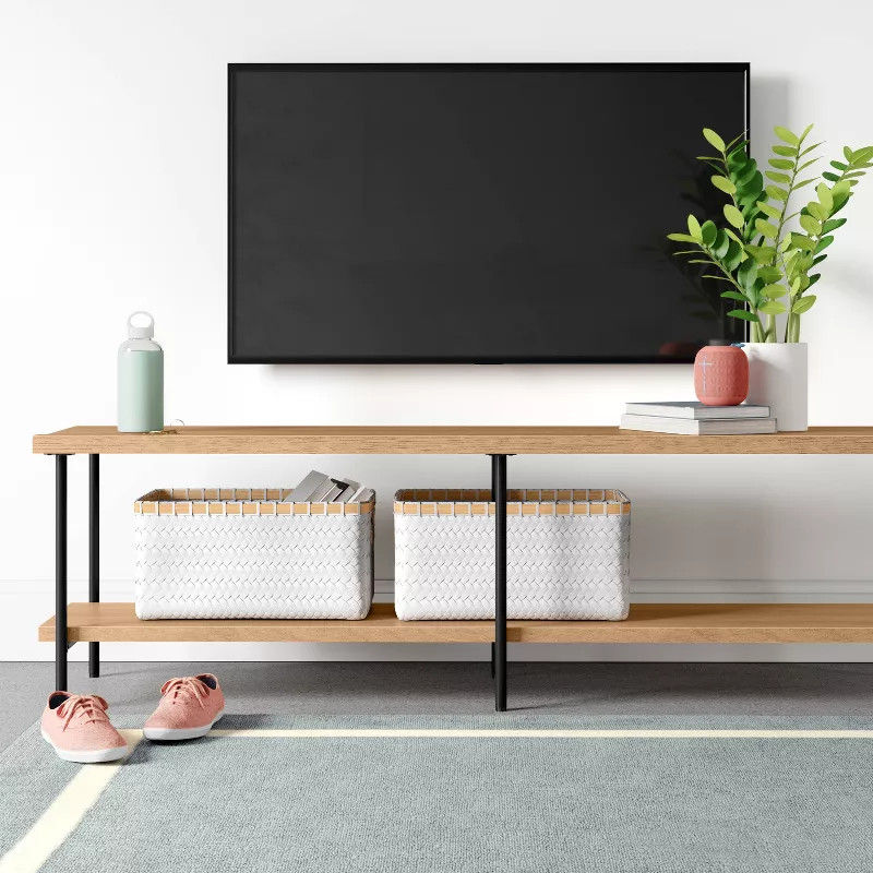 Wood and Metal TV Stand for TVs up to 60" - Room Essentials™ | Target