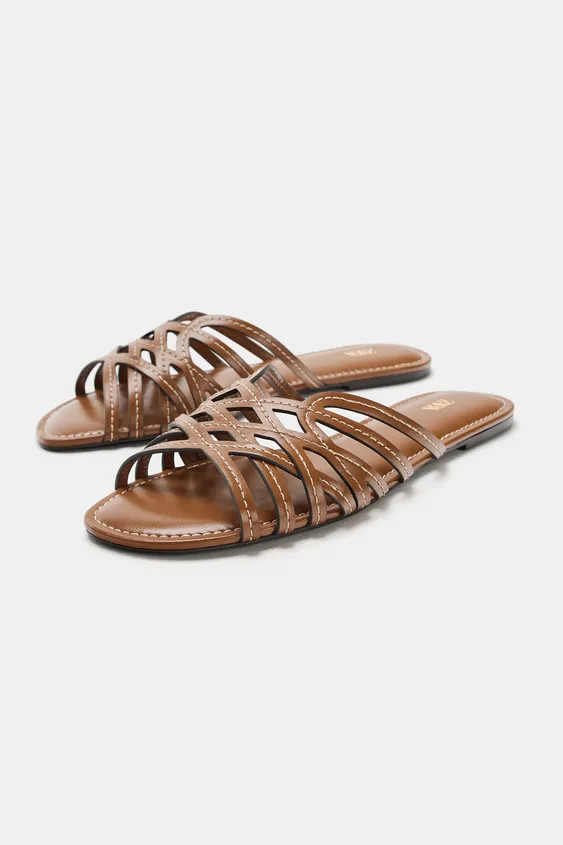 MULTI-STRAP FLAT SANDALS | Zara US