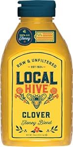 Local Hive, Authentic Clover Blend, Raw and Unfiltered Honey, United States Beekeepers (16oz) | Amazon (US)