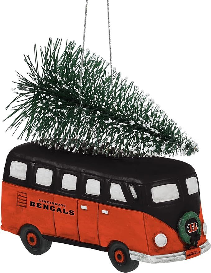 foco NFL Retro Bus with Tree Hanging Christmas Tree Holiday Ornament | Amazon (US)
