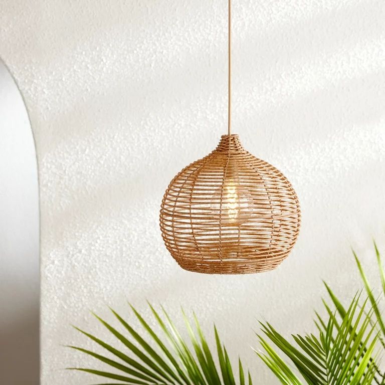 Better Homes & Gardens Natural Small Solar Woven Pendant by Dave & Jenny Marrs | Walmart (US)