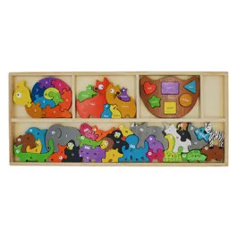 Begin Again Toys Learning Box Wooden Puzzle Set | The MET