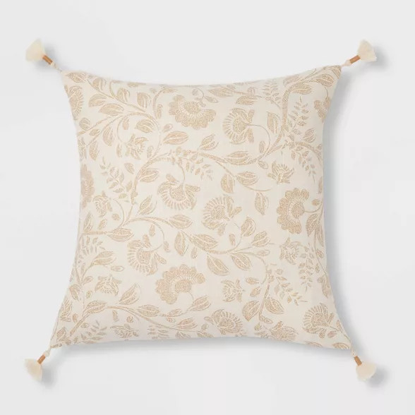 Jacobean Square Throw Pillow - Threshold™ | Target