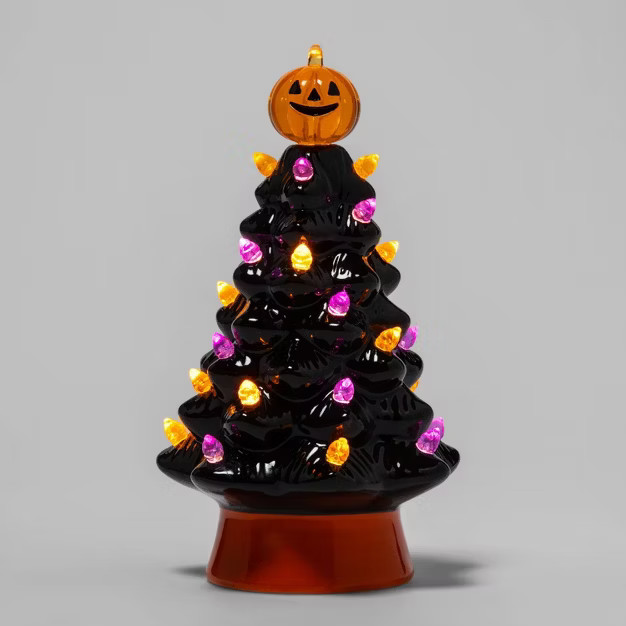 Light Up Black Ceramic Tree Halloween Decorative Figurine - Hyde & EEK! Boutique™ | Target
