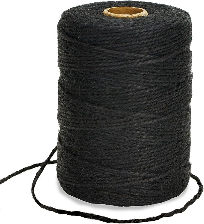 Anwyll Black Twine String, 656 Feet 2MM Natural Jute Twine, Heavy Duty Industrial Packing Materia... | Amazon (US)